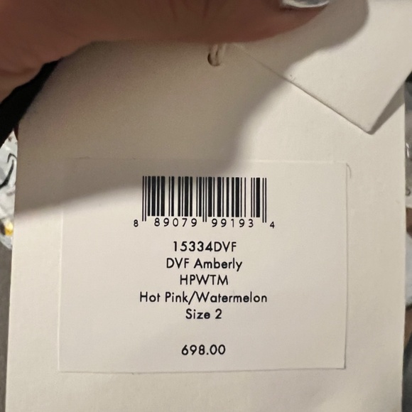 DVF Pink and Red flowy dress - Picture 4 of 5